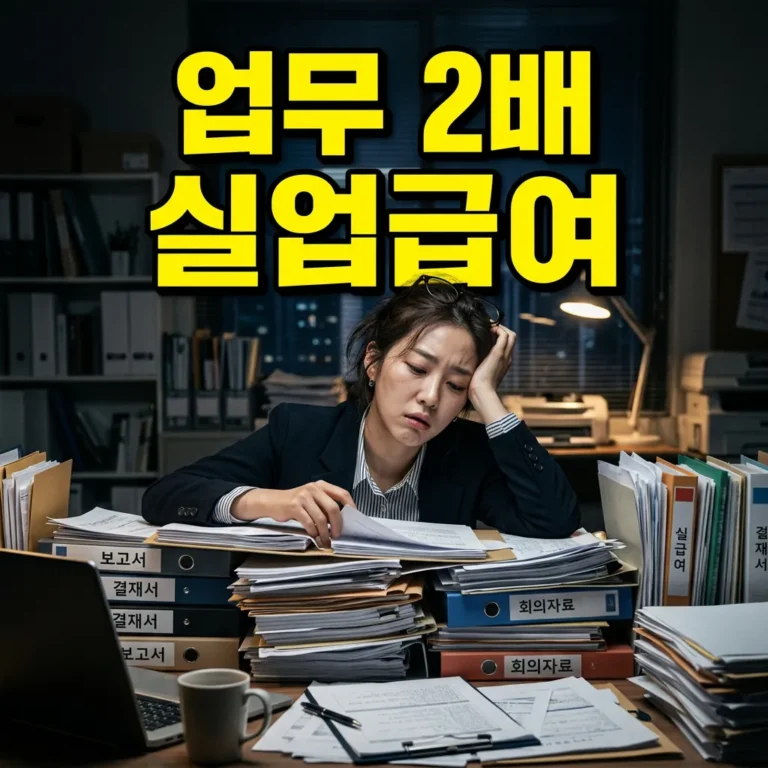 업무량 2배 증가로 퇴사하면 실업급여 될까? 핵심 조건 4가지