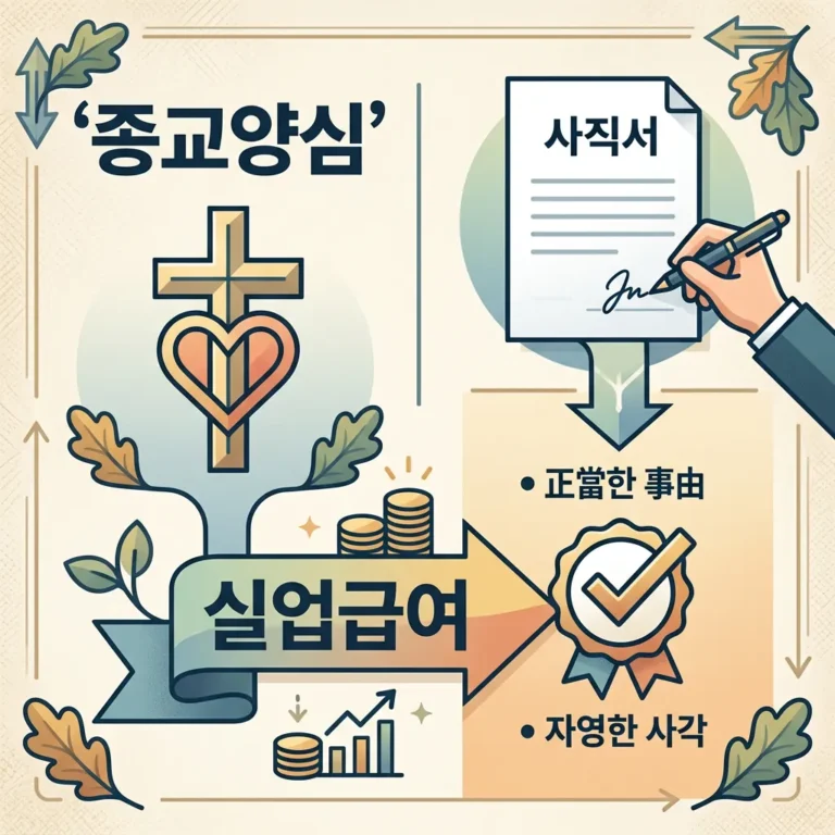 종교·양심 자진퇴사 실업급여 인정 조건 5가지