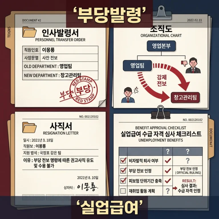 부당 인사발령 자진퇴사 실업급여, 인정 기준 5가지 총정리