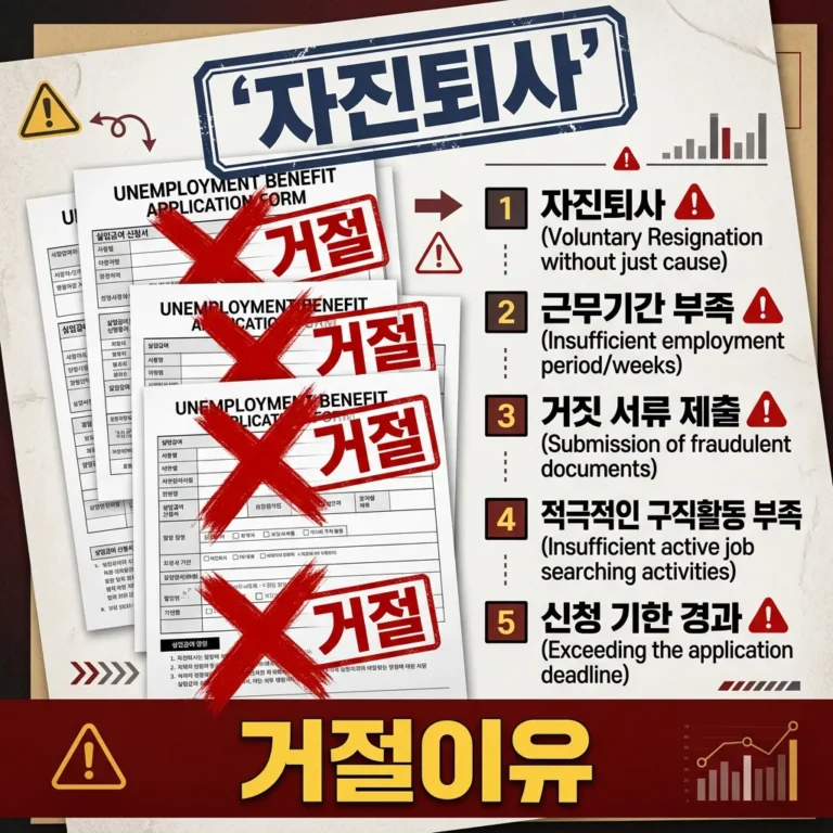 자진퇴사 실업급여 거절 이유 TOP 5|탈락 사유 미리 확인하세요