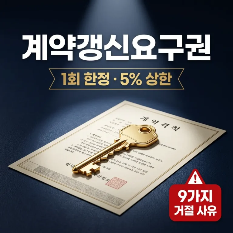 계약갱신요구권이란? 행사 요건 및 통지 방법,1회 한정,5% 상한,거절 9가지 완벽 가이드 (2026)