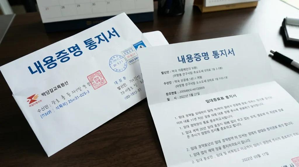 해지 통지 — 내용증명 작성법 묵시적 갱신 해지 내용증명 통지서